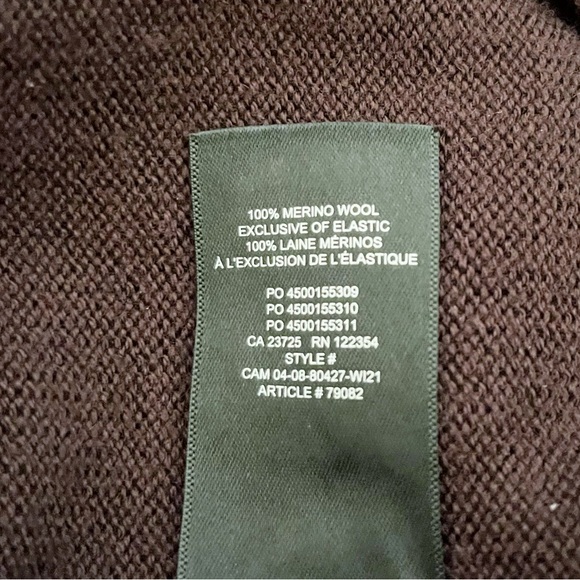 Aritzia Wilfred Brown Wool Long Sleeve Button Front Duster Cardigan Sweater - Picture 5 of 5